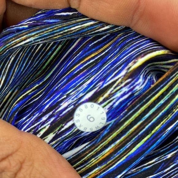 Lululemon Fast and Free Tight 25" *Non-Reflective Nulux Interconnect Blue Multi - Picture 7 of 9